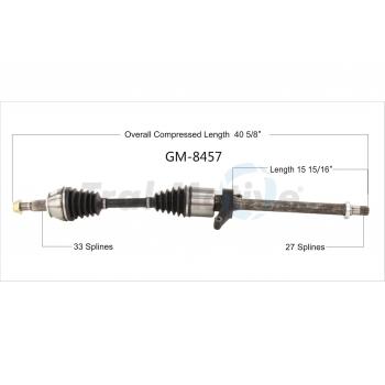 TrakMotive GM8457 CV Axle Shaft product image 1 of 3
