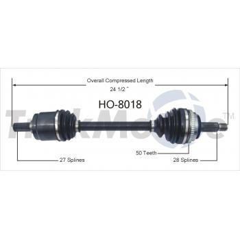 TrakMotive HO8018 CV Axle Shaft product image 1 of 3