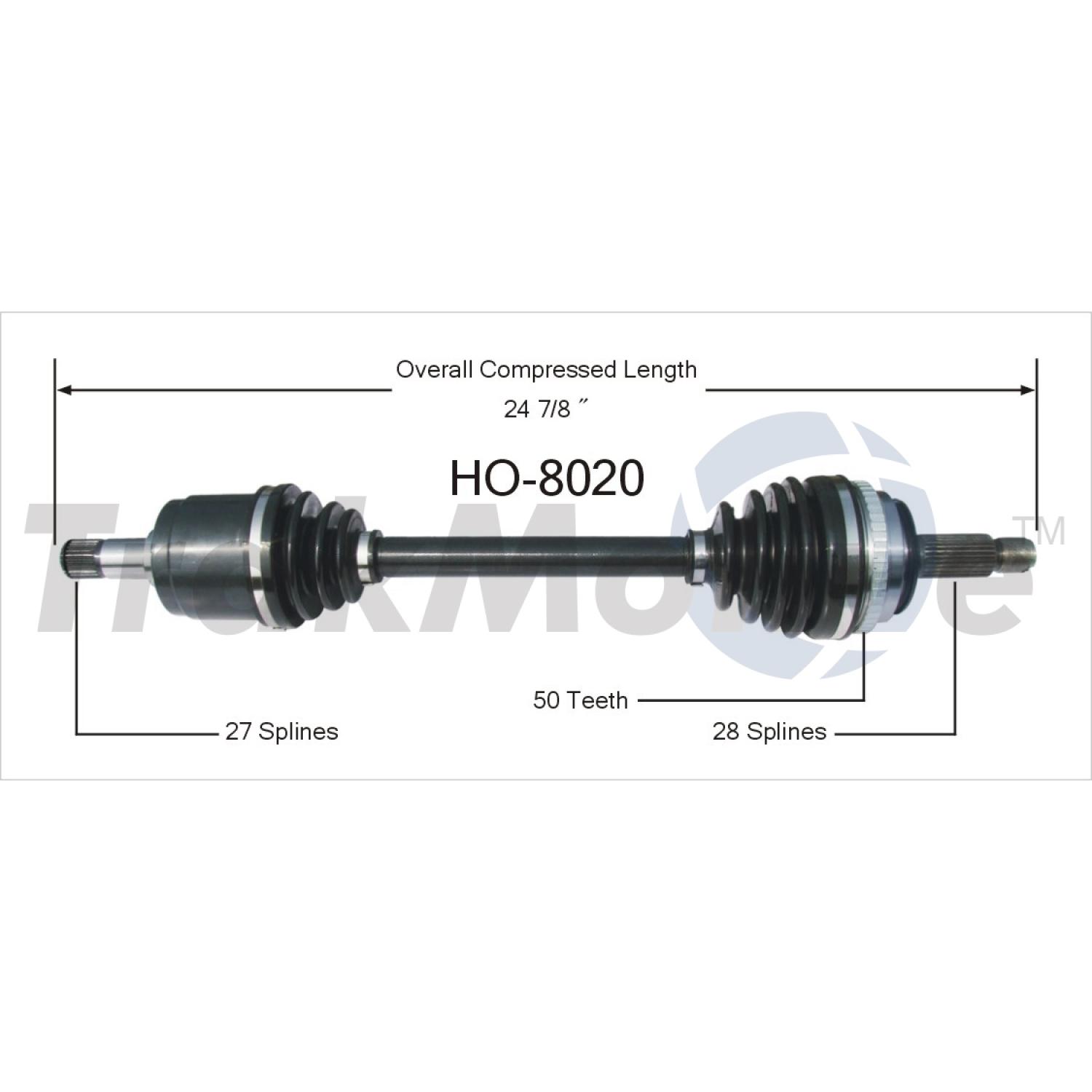TrakMotive HO8020 - CV Axle Shaft TrakMotive HO8020 CV Axle Shaft product image 1 of 3