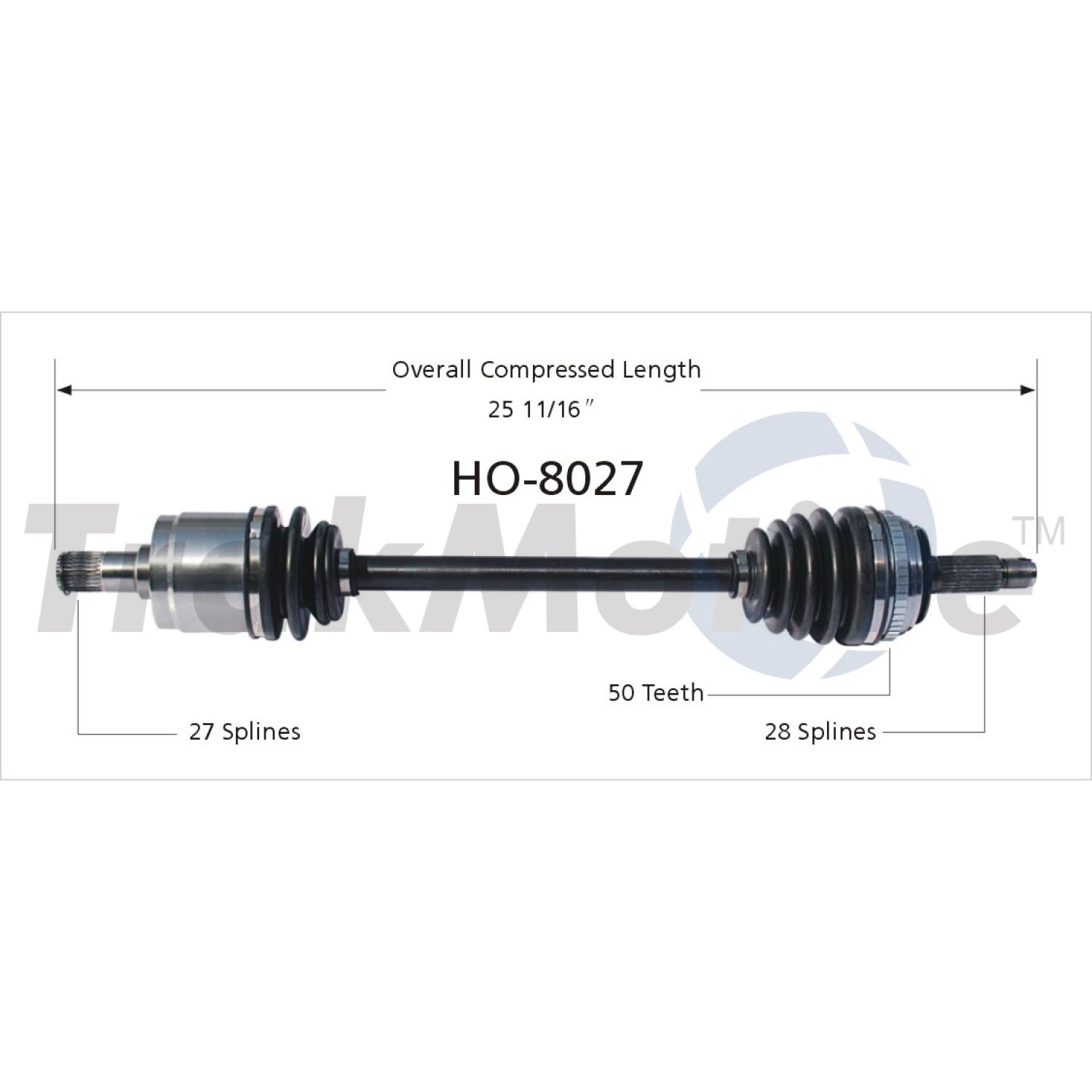 TrakMotive HO8027 - CV Axle Shaft TrakMotive HO8027 CV Axle Shaft product image 1 of 3