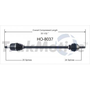 TrakMotive HO8037 CV Axle Shaft product image 1 of 3