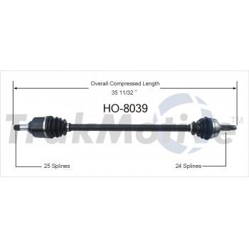 TrakMotive HO8039 - CV Axle Shaft TrakMotive HO8039 CV Axle Shaft product image 1 of 3
