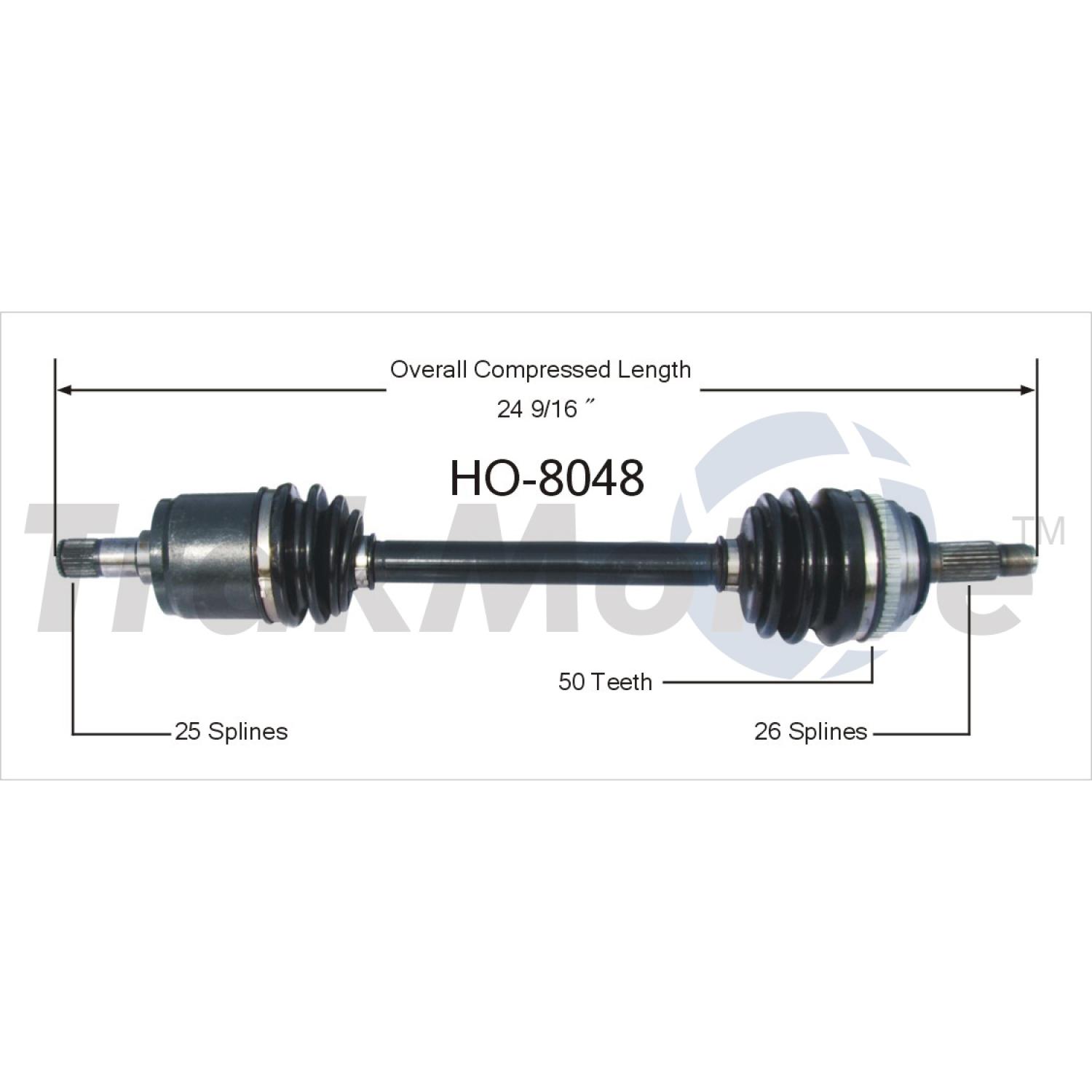 TrakMotive HO8048 CV Axle Shaft product image 1 of 3