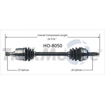 TrakMotive HO8050 CV Axle Shaft product image 1 of 3