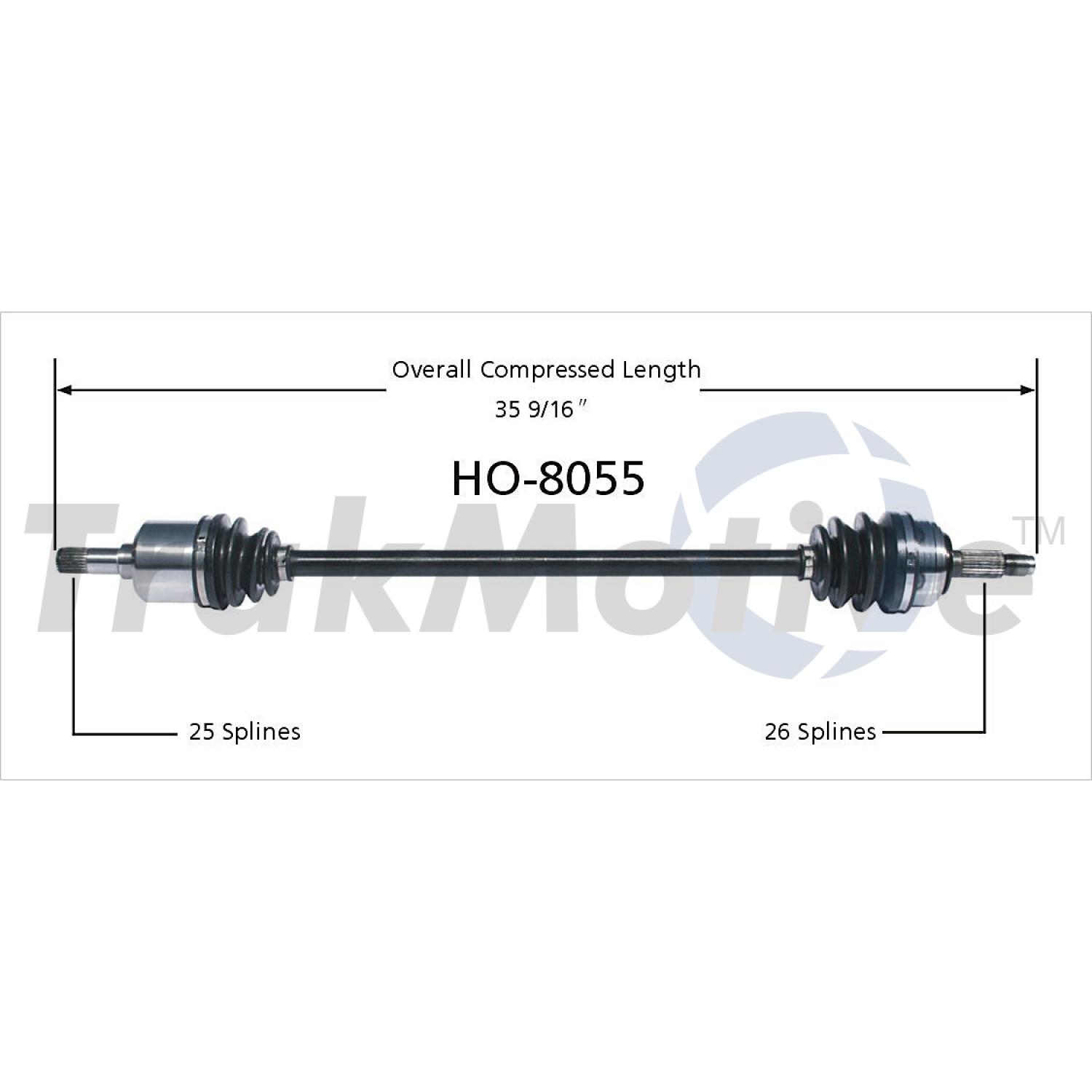TrakMotive HO8055 - CV Axle Shaft TrakMotive HO8055 CV Axle Shaft product image 1 of 3