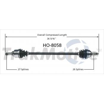 TrakMotive HO8058 CV Axle Shaft product image 1 of 3