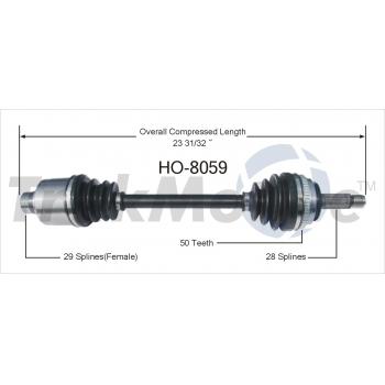 TrakMotive HO8059 - CV Axle Shaft TrakMotive HO8059 CV Axle Shaft product image 1 of 3