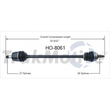 TrakMotive HO8061 CV Axle Shaft product image 1 of 3
