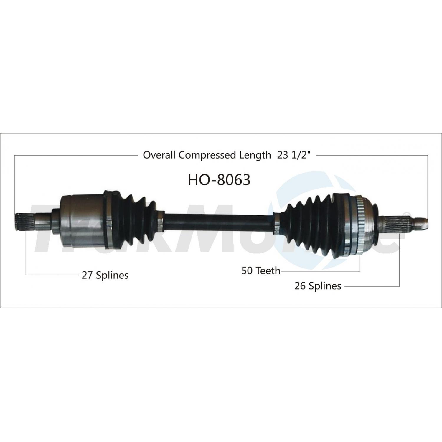 TrakMotive HO8063 - CV Axle Shaft TrakMotive HO8063 CV Axle Shaft product image 1 of 3