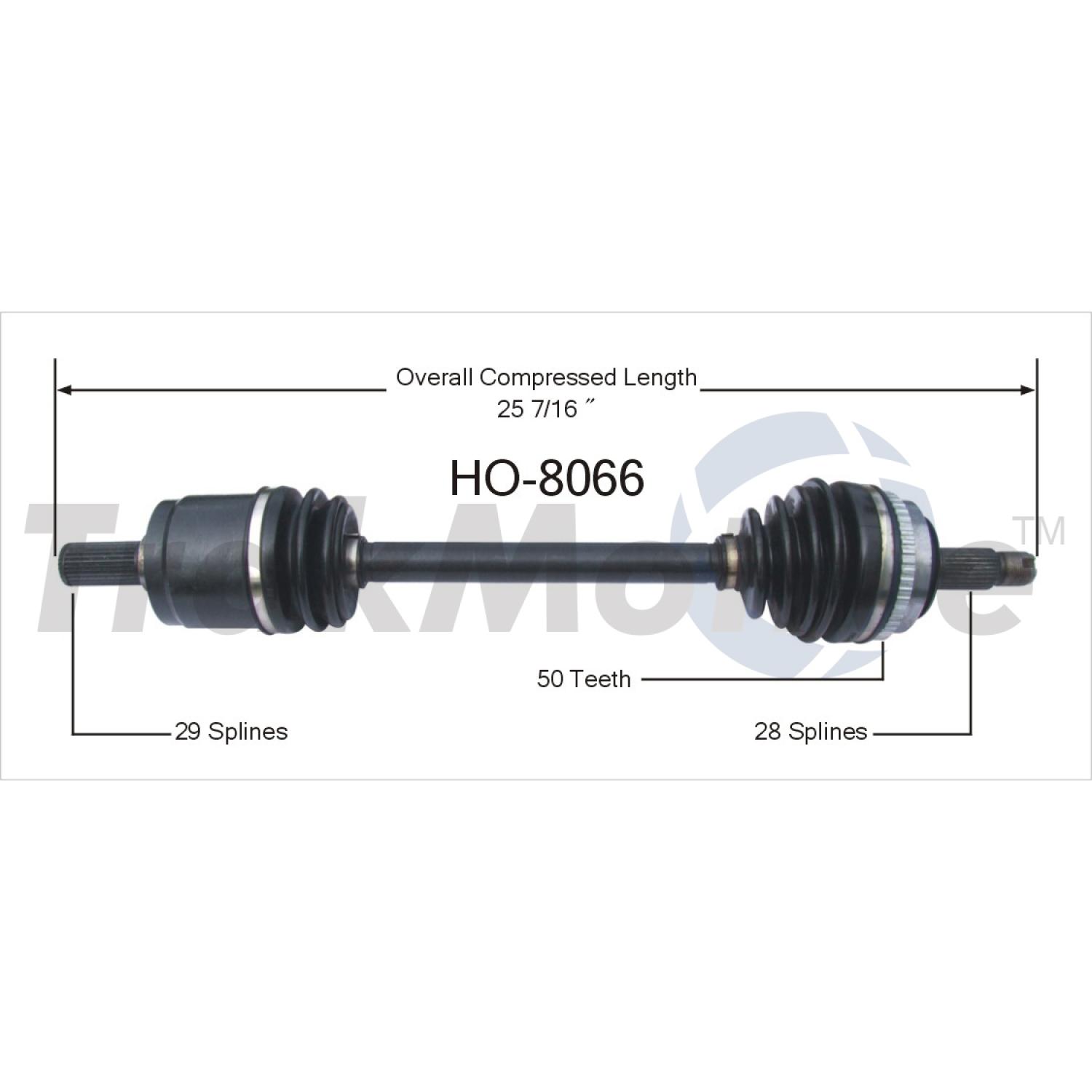 TrakMotive HO8066 - CV Axle Shaft TrakMotive HO8066 CV Axle Shaft product image 1 of 3
