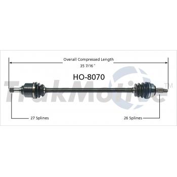 TrakMotive HO8070 - CV Axle Shaft TrakMotive HO8070 CV Axle Shaft product image 1 of 3