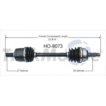TrakMotive HO8073 CV Axle Shaft product image 1 of 3