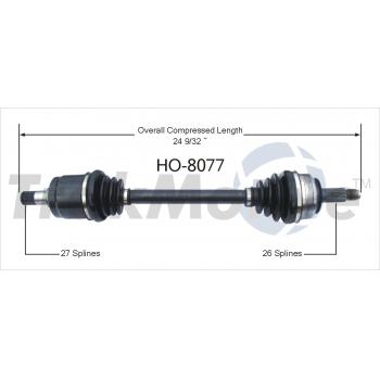 TrakMotive HO8077 - CV Axle Shaft TrakMotive HO8077 CV Axle Shaft product image 1 of 3
