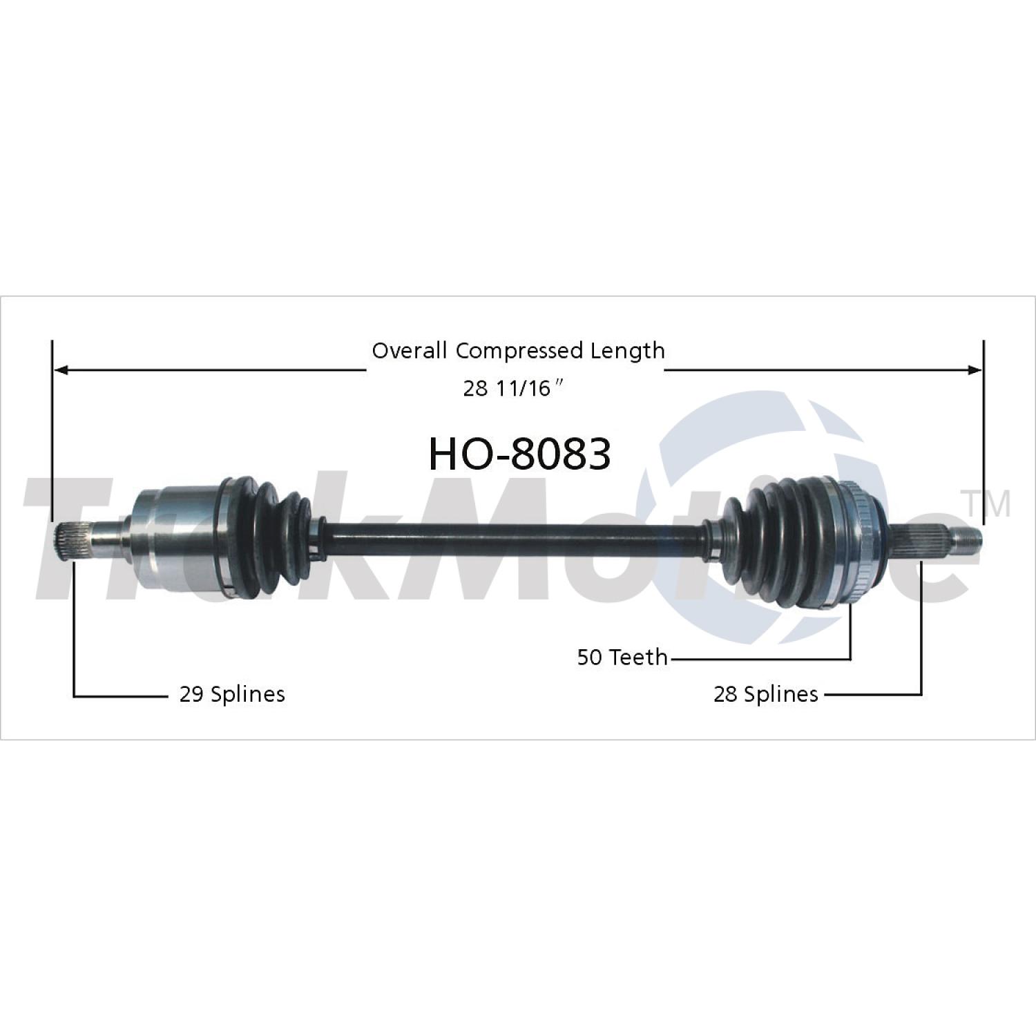 TrakMotive HO8083 - CV Axle Shaft TrakMotive HO8083 CV Axle Shaft product image 1 of 3