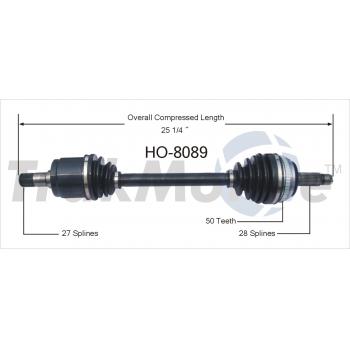 TrakMotive HO8089 CV Axle Shaft product image 1 of 3