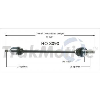 TrakMotive HO8090 CV Axle Shaft product image 1 of 3