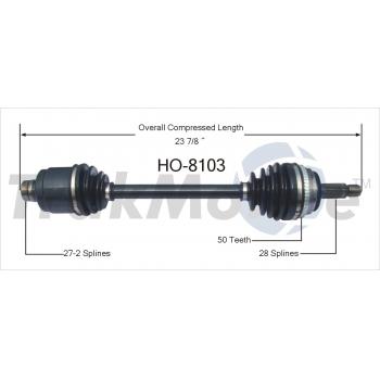 TrakMotive HO8103 CV Axle Shaft product image 1 of 3