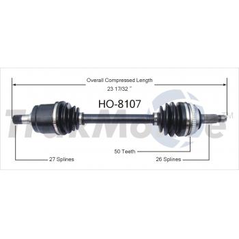 TrakMotive HO8107 - CV Axle Shaft TrakMotive HO8107 CV Axle Shaft product image 1 of 3