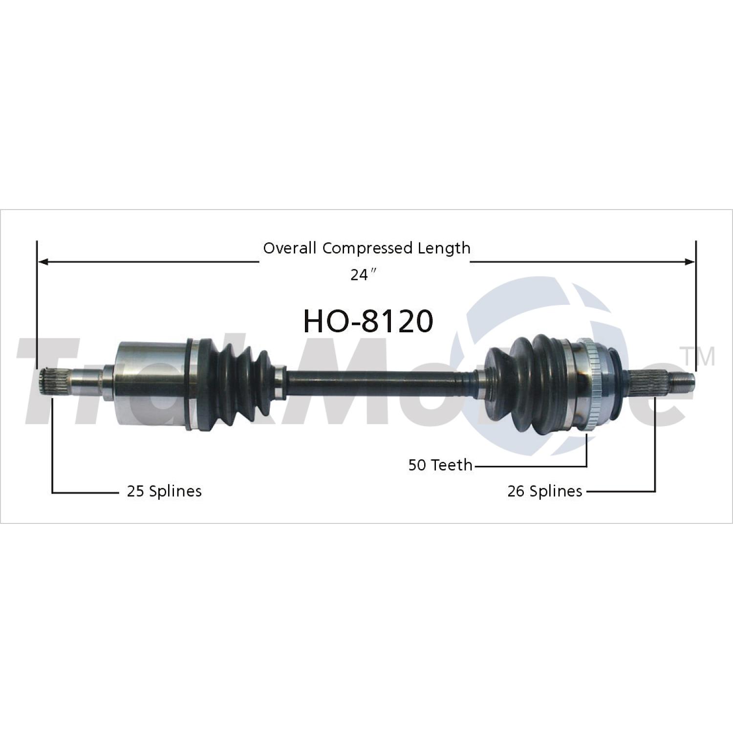 TrakMotive HO8120 - CV Axle Shaft TrakMotive HO8120 CV Axle Shaft product image 1 of 3