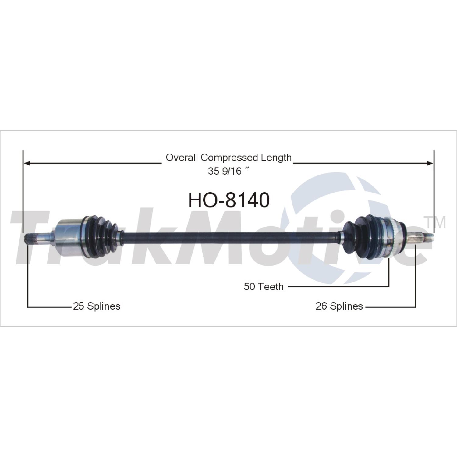 TrakMotive HO8140 CV Axle Shaft product image 1 of 3