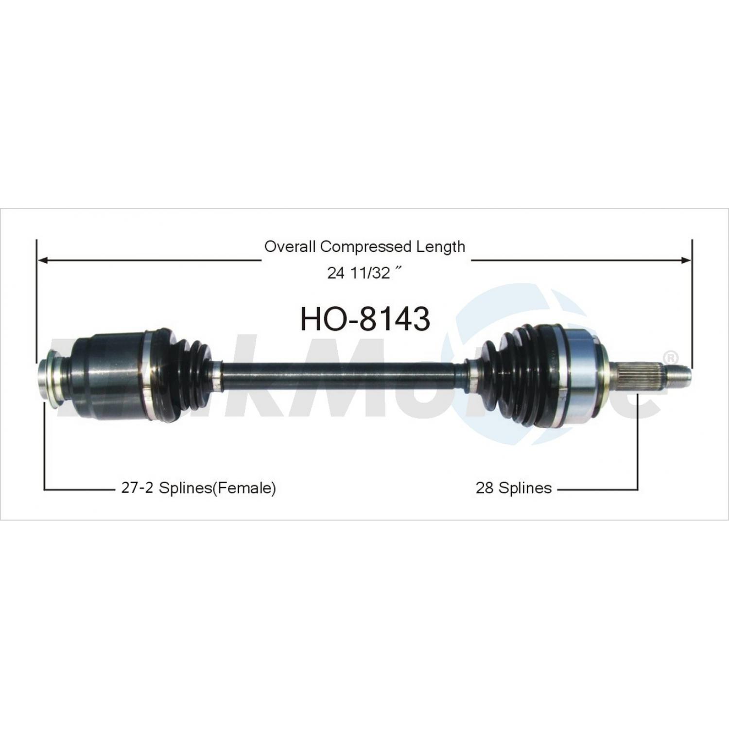 TrakMotive HO8143 - CV Axle Shaft TrakMotive HO8143 CV Axle Shaft product image 1 of 3