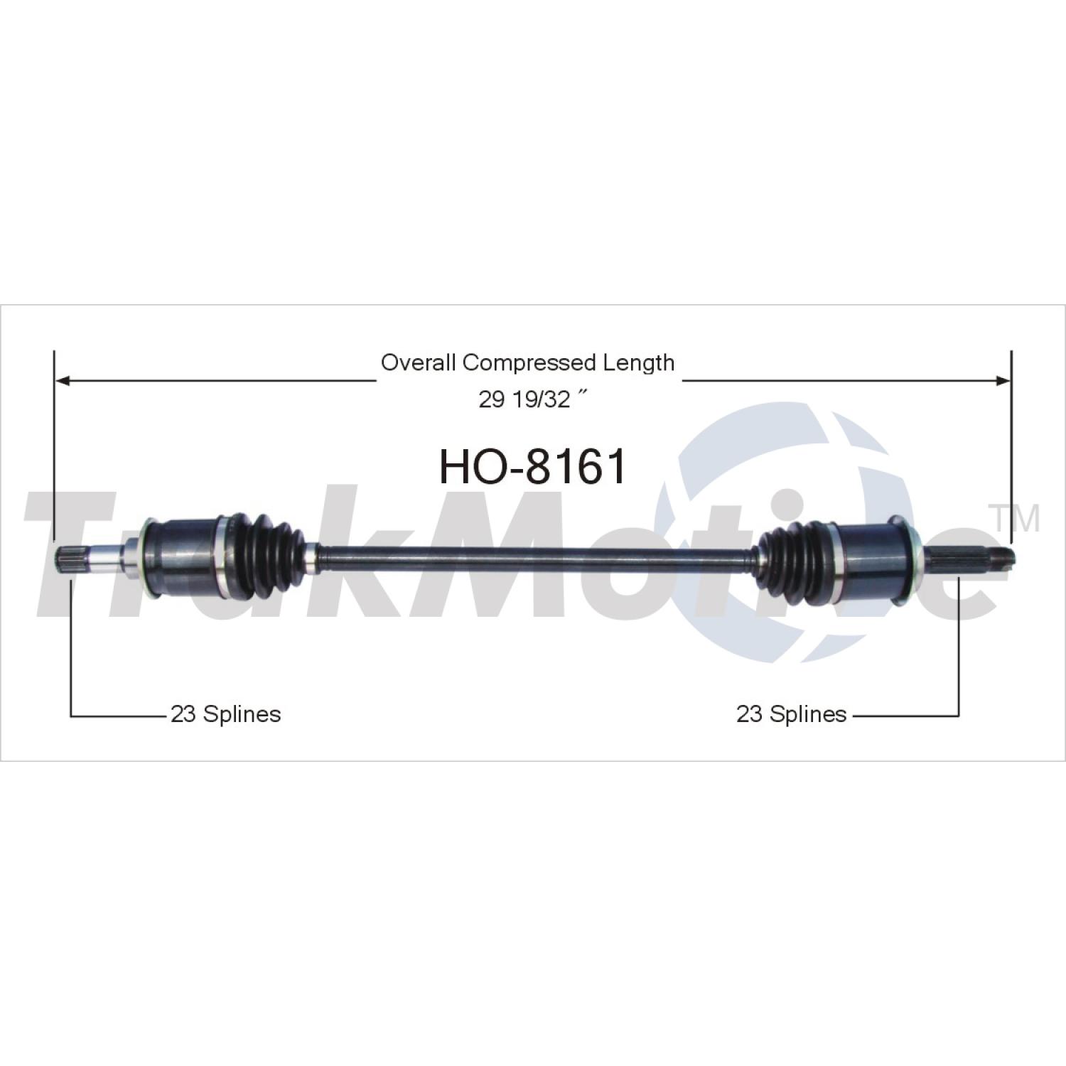 TrakMotive HO8161 CV Axle Shaft product image 1 of 3