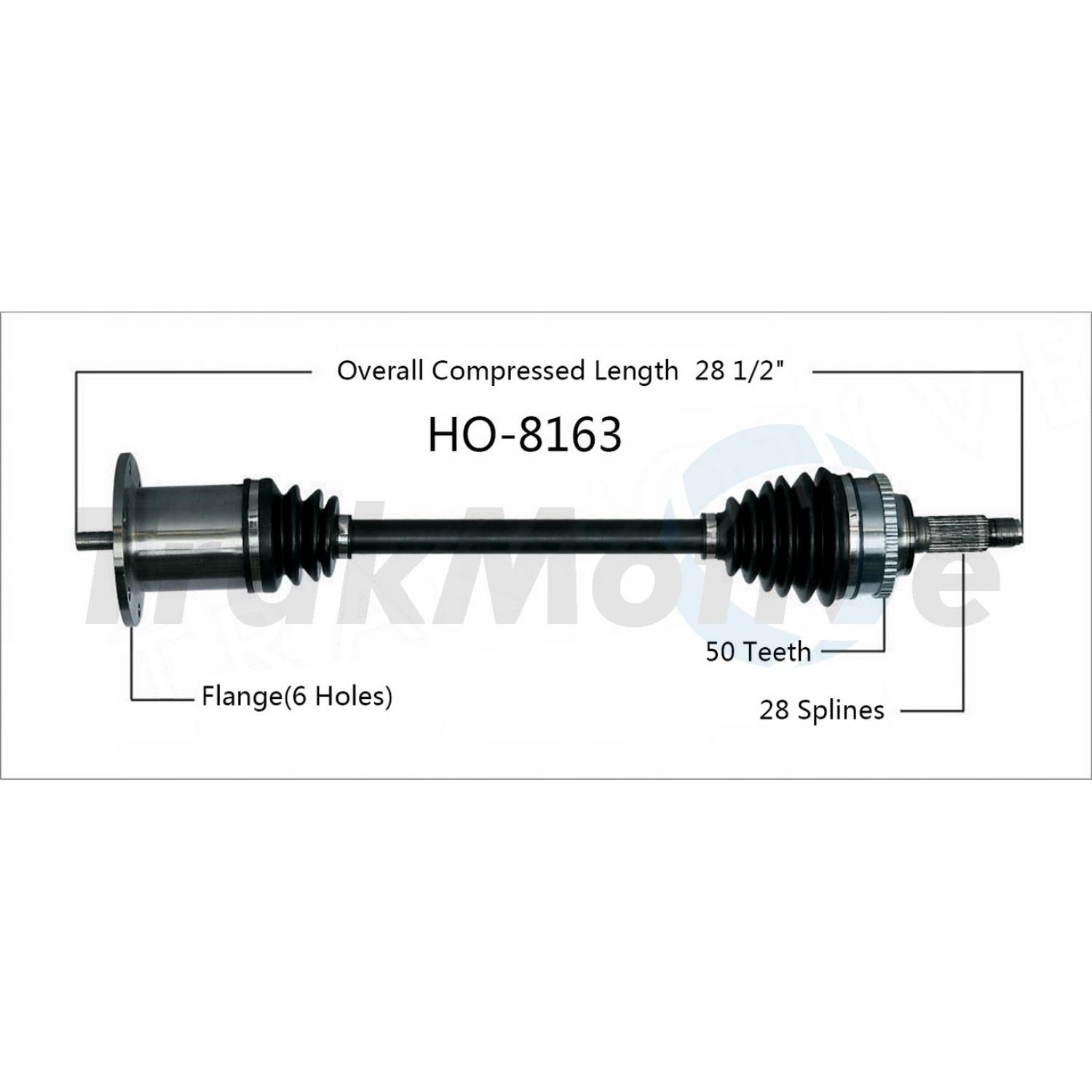 TrakMotive HO8163 - CV Axle Shaft TrakMotive HO8163 CV Axle Shaft product image 1 of 3