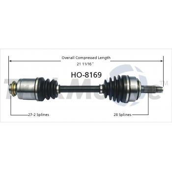 TrakMotive HO8169 CV Axle Shaft product image 1 of 3