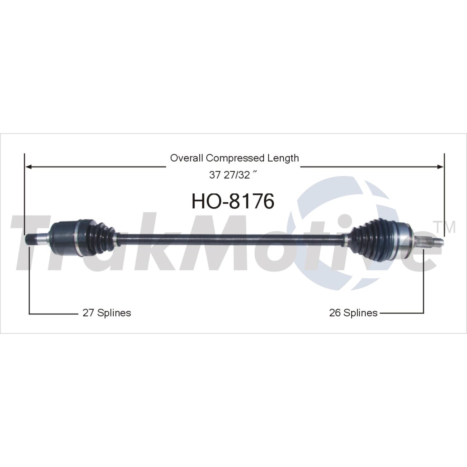 TrakMotive HO8176 CV Axle Shaft product image 1 of 3