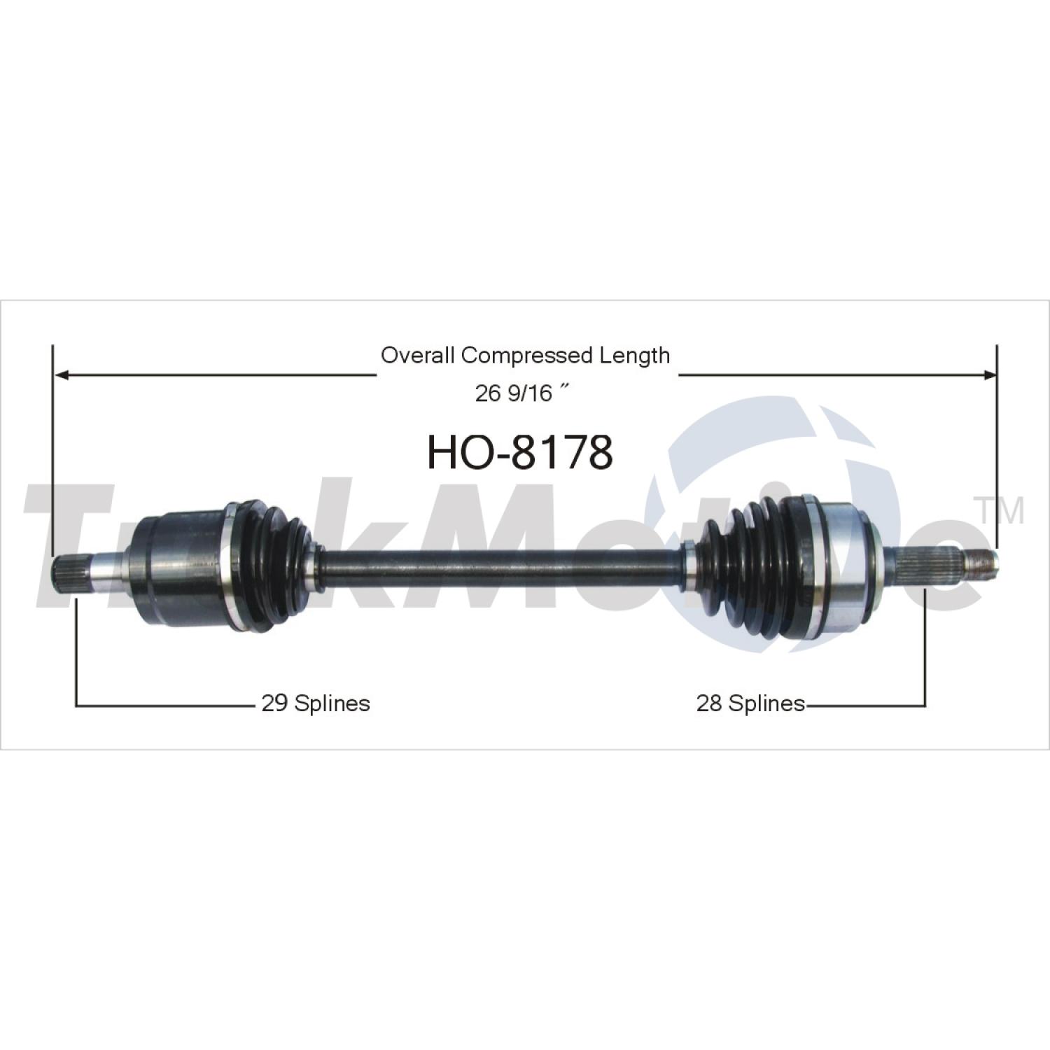 TrakMotive HO8178 - CV Axle Shaft TrakMotive HO8178 CV Axle Shaft product image 1 of 3