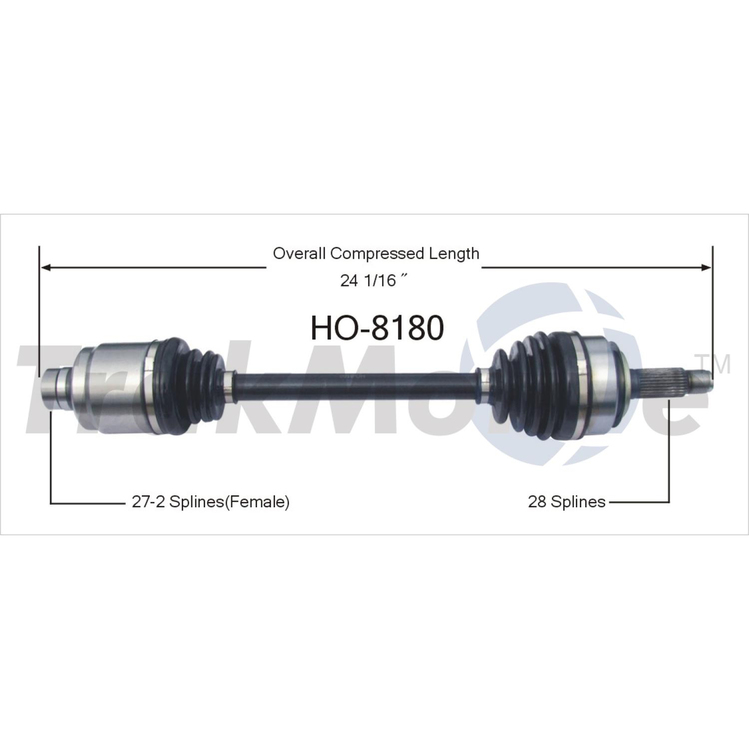 TrakMotive HO8180 - CV Axle Shaft TrakMotive HO8180 CV Axle Shaft product image 1 of 3