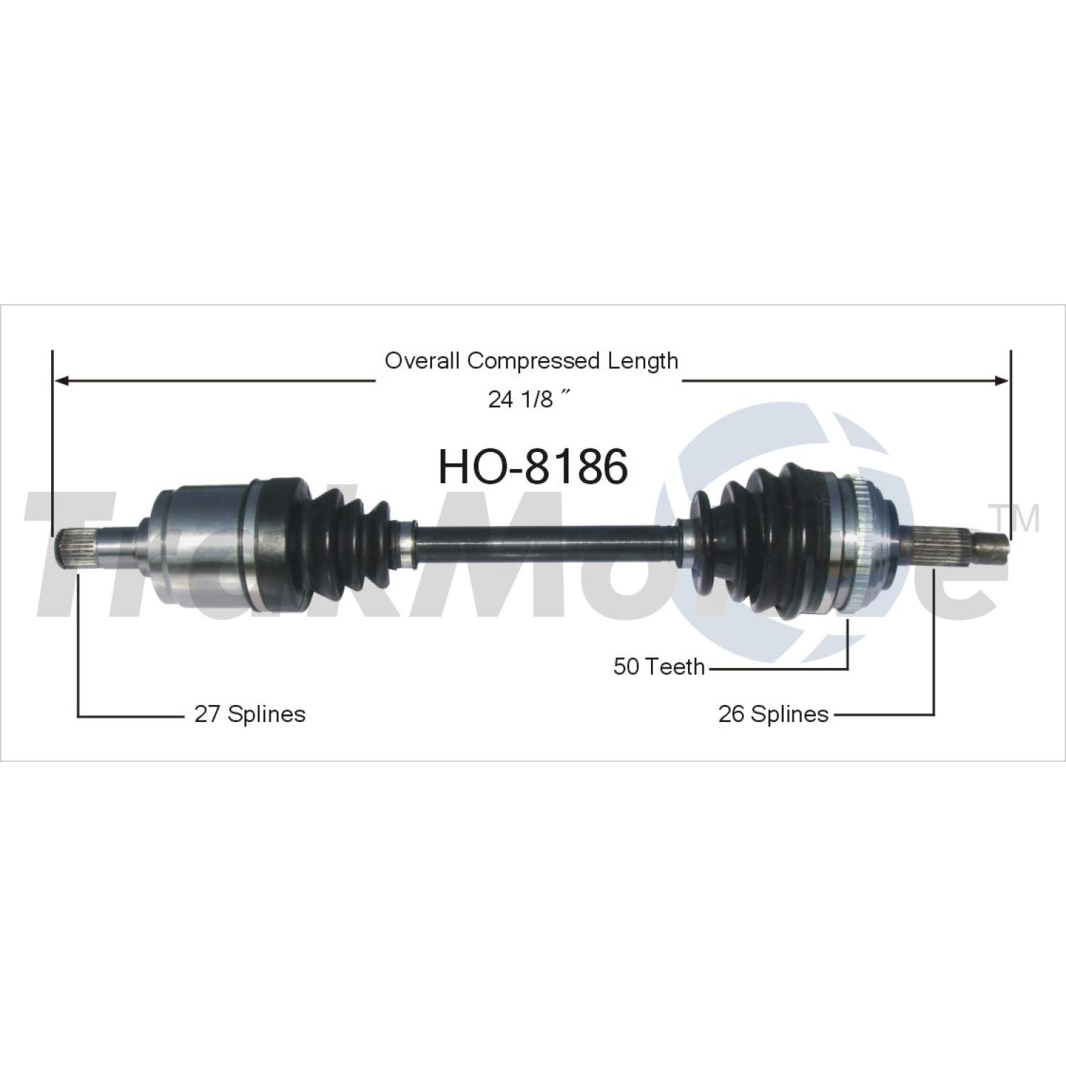TrakMotive HO8186 - CV Axle Shaft TrakMotive HO8186 CV Axle Shaft product image 1 of 3