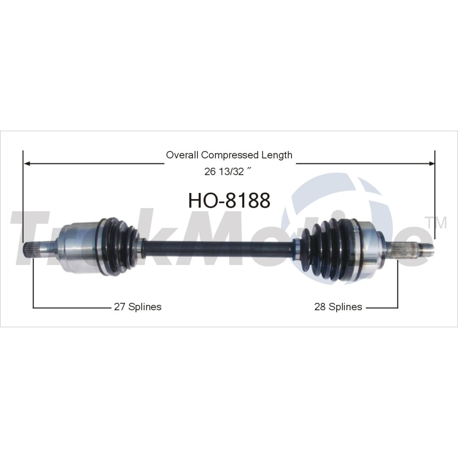 TrakMotive HO8188 - CV Axle Shaft TrakMotive HO8188 CV Axle Shaft product image 1 of 3