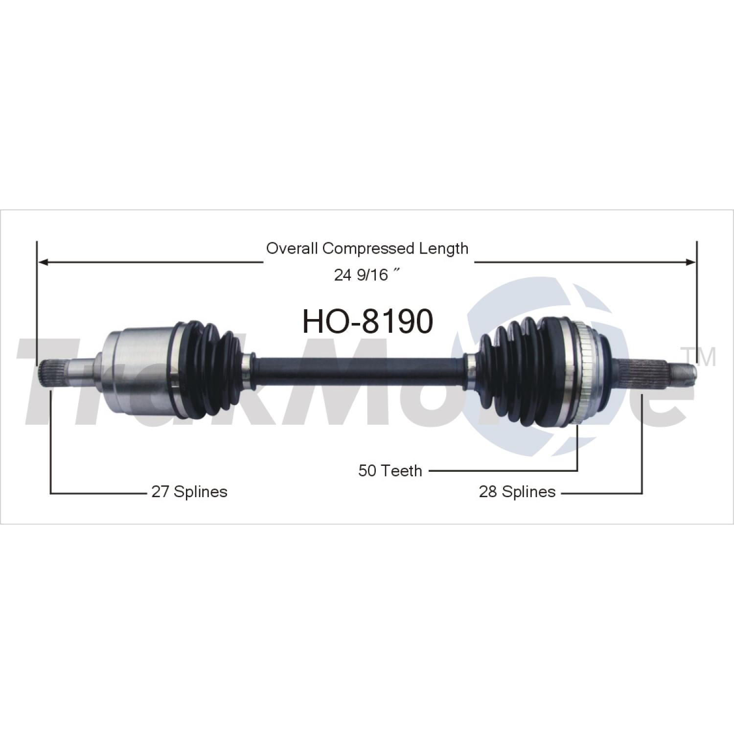 TrakMotive HO8190 CV Axle Shaft product image 1 of 3