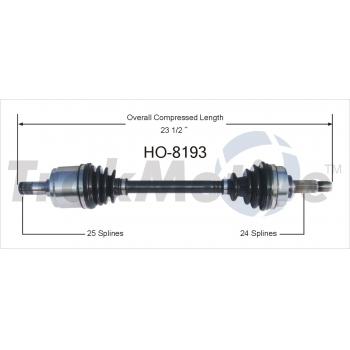 TrakMotive HO8193 CV Axle Shaft product image 1 of 3