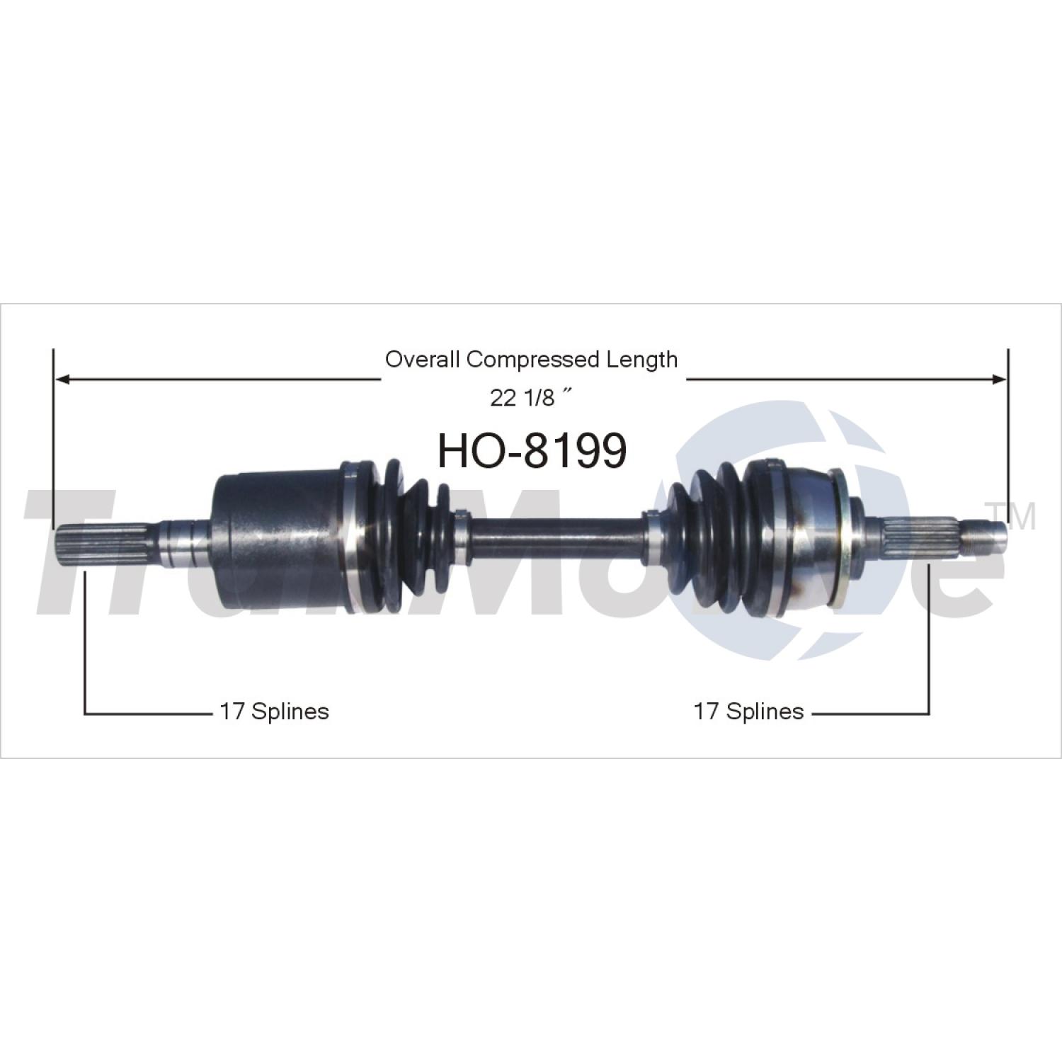 TrakMotive HO8199 CV Axle Shaft product image 1 of 3