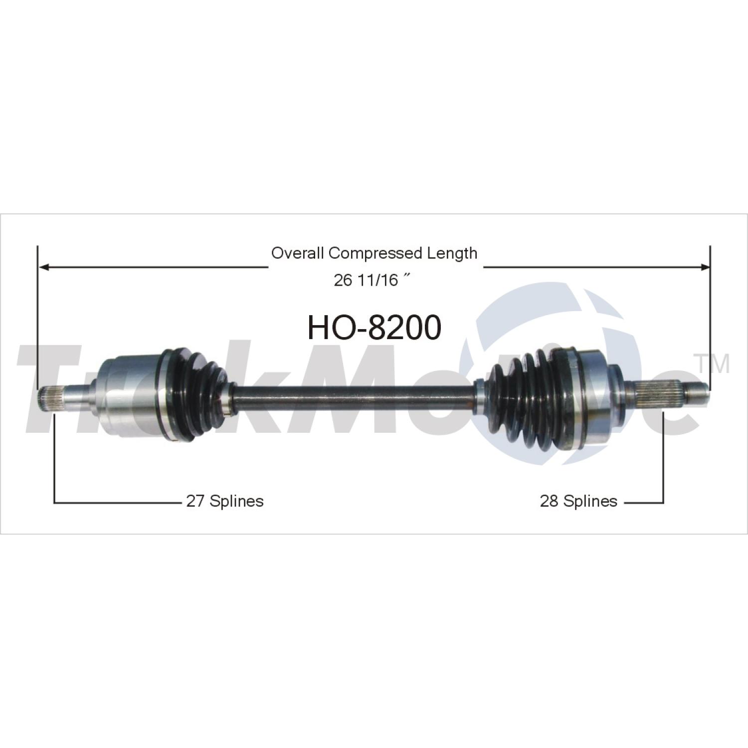 TrakMotive HO8200 - CV Axle Shaft TrakMotive HO8200 CV Axle Shaft product image 1 of 3