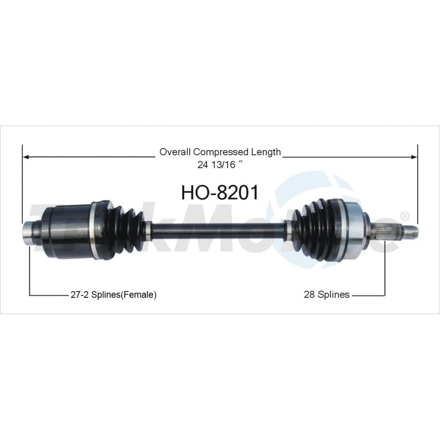 TrakMotive HO8201 - CV Axle Shaft TrakMotive HO8201 CV Axle Shaft product image 1 of 3