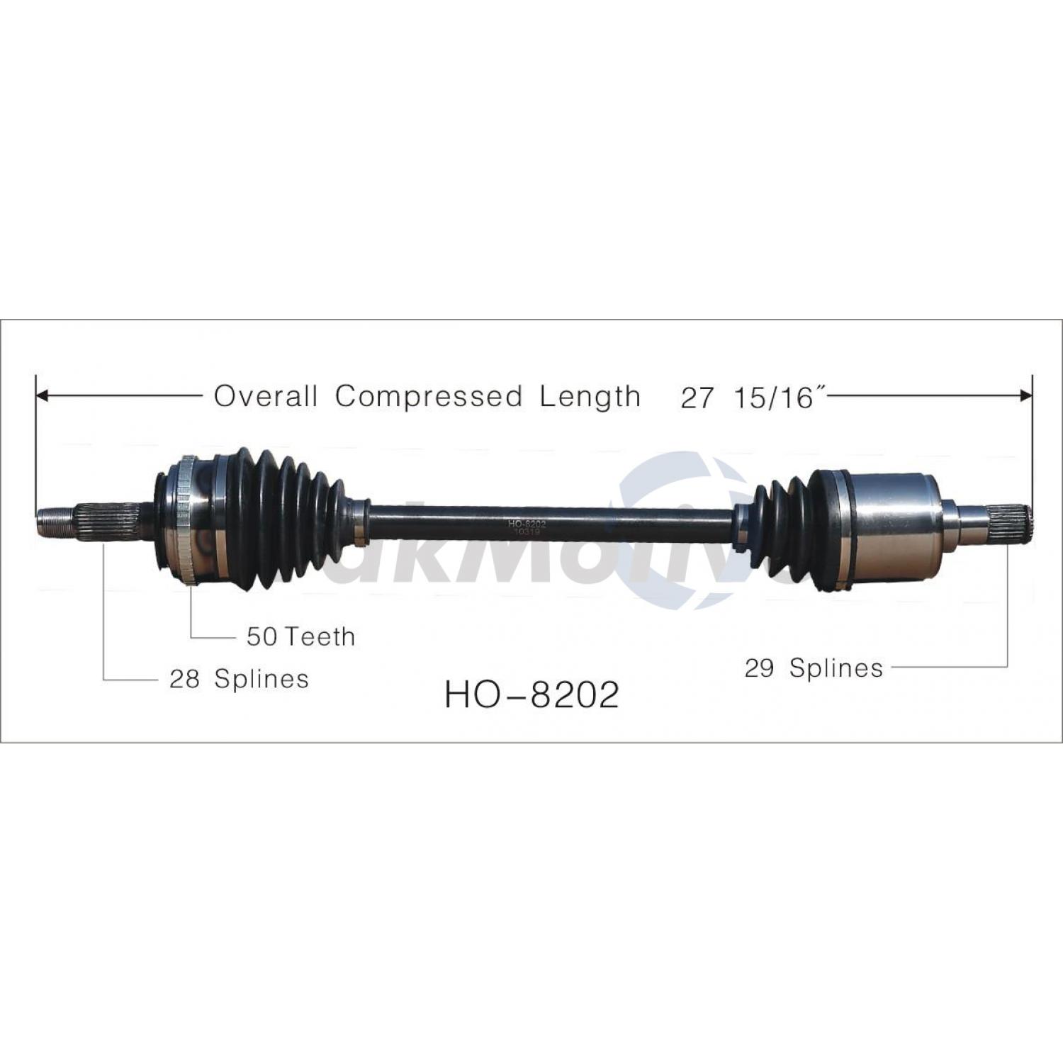 TrakMotive HO8202 - CV Axle Shaft TrakMotive HO8202 CV Axle Shaft product image 1 of 3