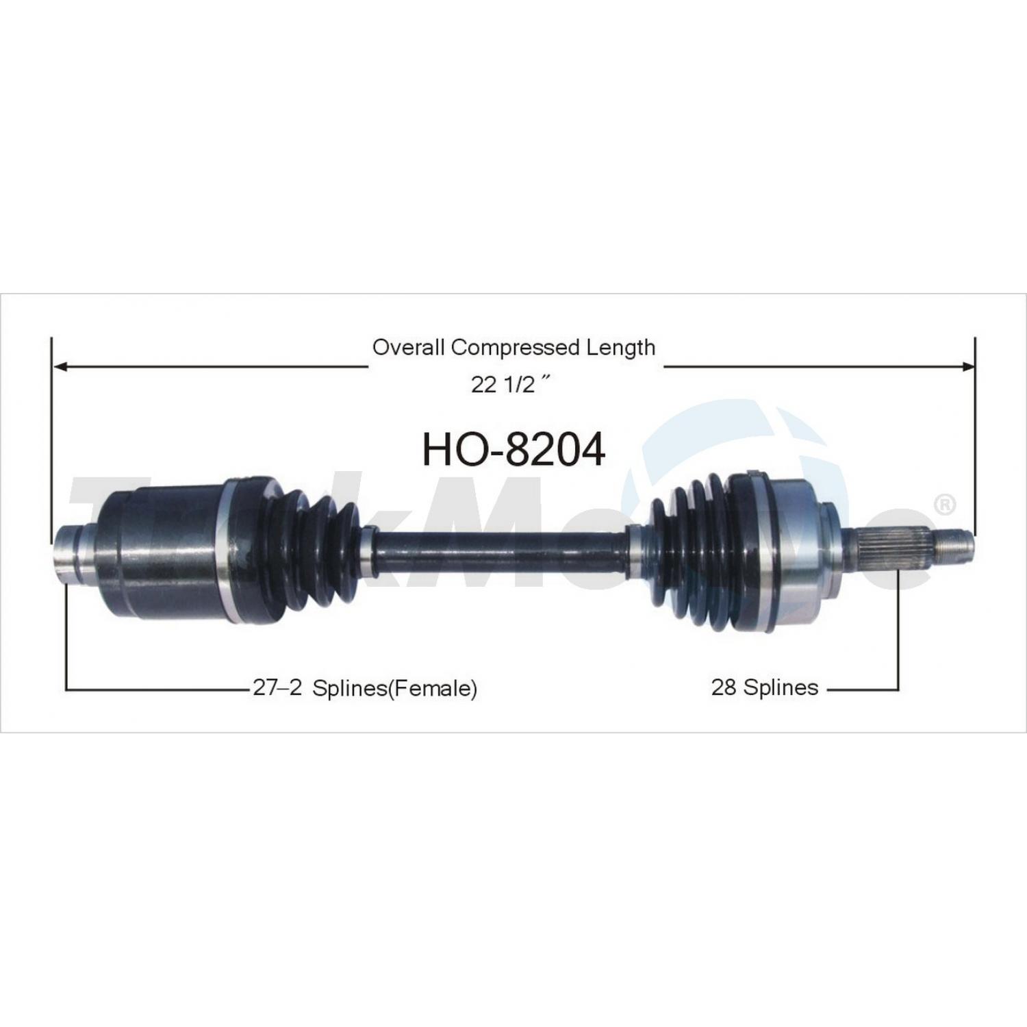 TrakMotive HO8204 - CV Axle Shaft TrakMotive HO8204 CV Axle Shaft product image 1 of 3
