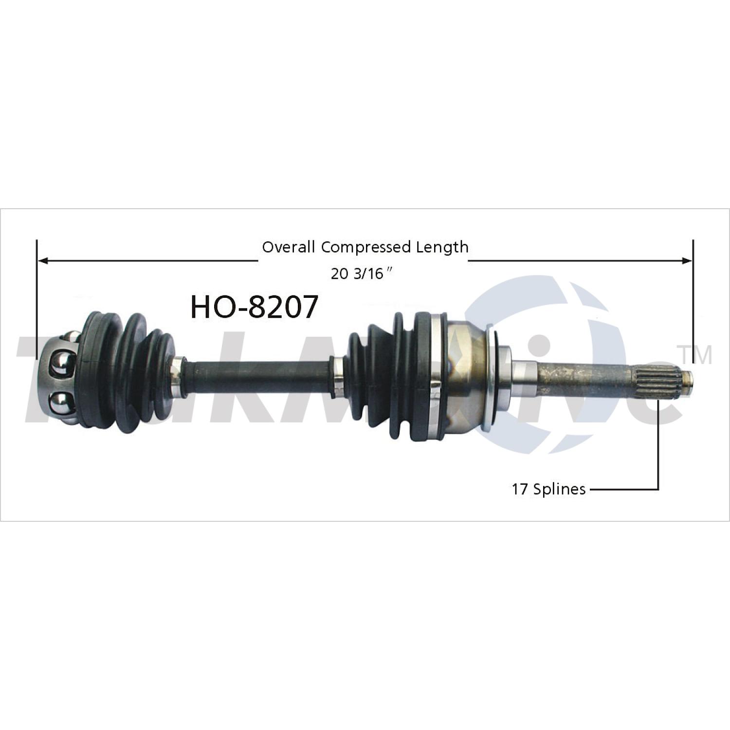 TrakMotive HO8207 - CV Axle Shaft TrakMotive HO8207 CV Axle Shaft product image 1 of 3