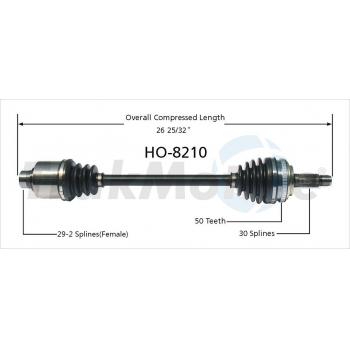 TrakMotive HO8210 - CV Axle Shaft TrakMotive HO8210 CV Axle Shaft product image 1 of 3