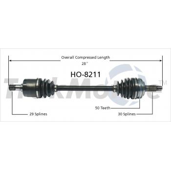 TrakMotive HO8211 - CV Axle Shaft TrakMotive HO8211 CV Axle Shaft product image 1 of 3