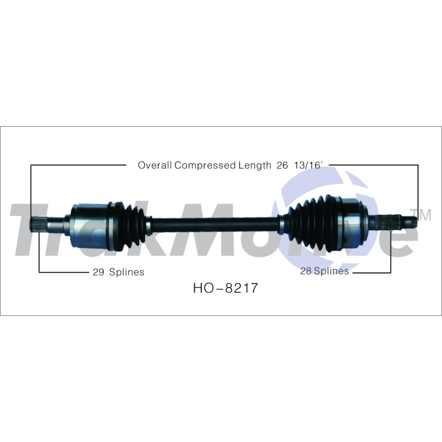TrakMotive HO8217 CV Axle Shaft product image 1 of 3