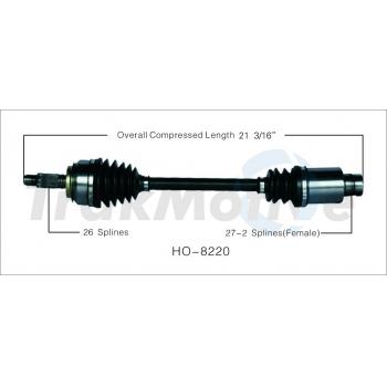 TrakMotive HO8220 CV Axle Shaft product image 1 of 3