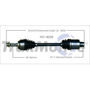TrakMotive HO8222 CV Axle Shaft product image 1 of 3