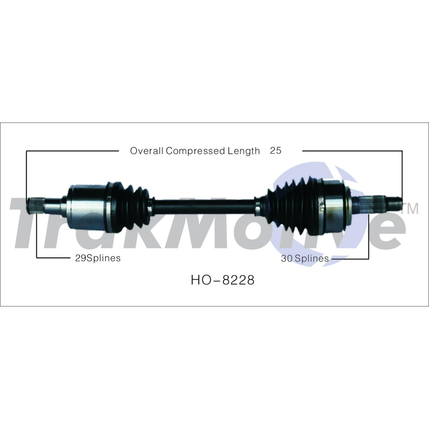 TrakMotive HO8228 CV Axle Shaft product image 1 of 3
