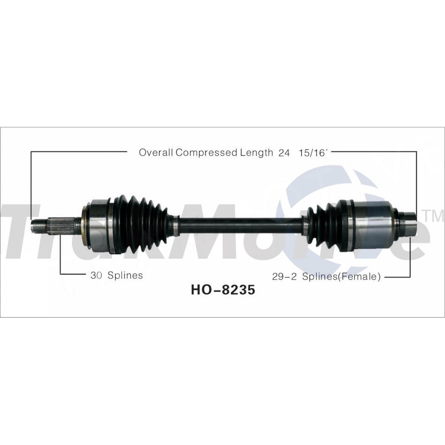 TrakMotive HO8235 - CV Axle Shaft TrakMotive HO8235 CV Axle Shaft product image 1 of 3