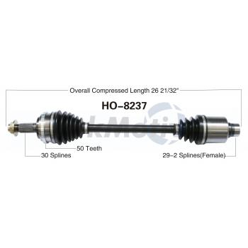 TrakMotive HO8237 CV Axle Shaft product image 1 of 3