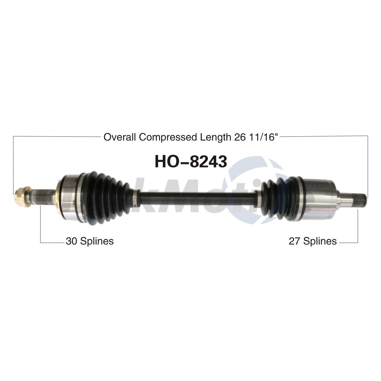 TrakMotive HO8243 - CV Axle Shaft TrakMotive HO8243 CV Axle Shaft product image 1 of 3